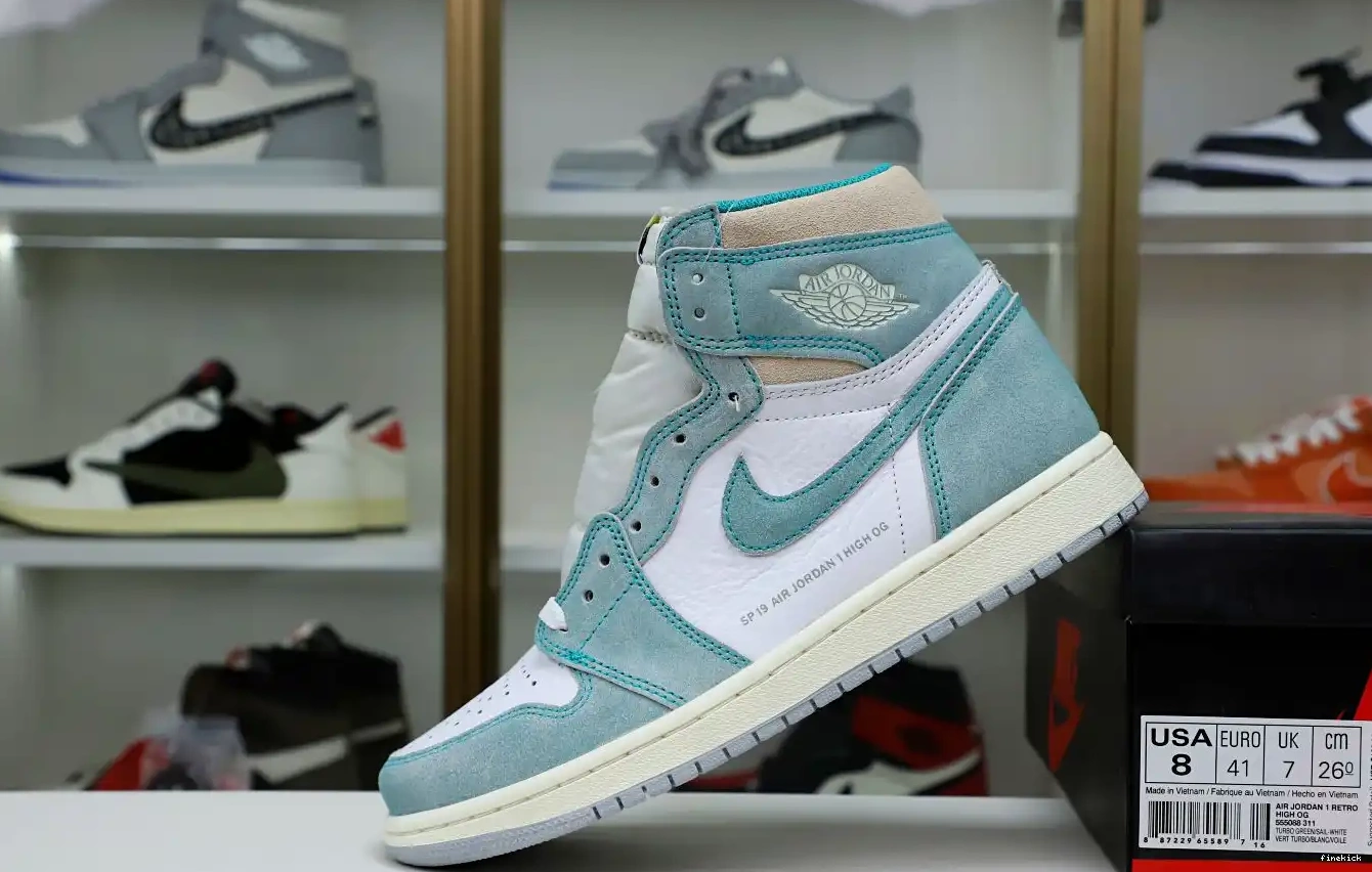 AIR OG 1 HIGH GREEN' 'TURBO JORDAN RETRO 0424